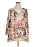 Jennifer Lopez 100% Polyester Animal Print Pink 3/4 Sleeve Blouse Size 1X - photo 1