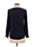 J.Crew 100% Silk Blue Long Sleeve Silk Top Size 8 - photo 2