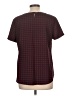 Merona 100% Polyester Houndstooth Burgundy Short Sleeve Top Size L - photo 2