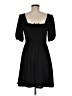 Nine West Solid Black Casual Dress Size M - photo 2