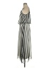 Magic 100% Polyester Stripes Gray Casual Dress Size S - photo 5