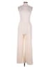 Cider Solid Ivory Jumpsuit Size L - photo 1