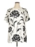 Unbranded 100% Polyester Ivory Short Sleeve Blouse Size 1X - photo 1