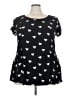 Torrid 100% Rayon Black Short Sleeve Blouse Size 3X Plus (3) - photo 1