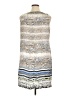 Dana Buchman 100% Polyester Print Silver Casual Dress Size XL - photo 2