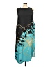 Unbranded Graphic Teal Cocktail Dress Size 3X - photo 1