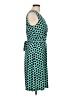 DM Collection Polka Dots Teal Cocktail Dress Size 12 - photo 4