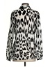 Nicole by Nicole Miller 100% Polyester Animal Print Silver Long Sleeve Blouse Size S - photo 2