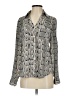 Express 100% Polyester Animal Print Gray Long Sleeve Blouse Size XS - photo 1