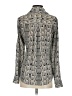 Express 100% Polyester Animal Print Gray Long Sleeve Blouse Size XS - photo 2