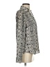 Express 100% Polyester Animal Print Gray Long Sleeve Blouse Size XS - photo 4