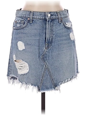 7 For All Mankind Denim Skirt (view 1)