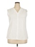 Unbranded Ivory Sleeveless Blouse Size 2X - photo 1