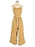 Everly 100% Polyester Stripes Yellow Jumpsuit Size S - photo 1