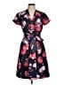 Ellen Tracy 100% Polyester Floral Graphic Multi Color Blue Casual Dress Size 6 - photo 1