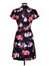Ellen Tracy 100% Polyester Floral Graphic Multi Color Blue Casual Dress Size 6 - photo 2