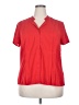 Dana Buchman 100% Polyester Red Short Sleeve Blouse Size XXL - photo 1