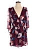 Charlotte Russe 100% Polyester Floral Burgundy Romper Size S - photo 1