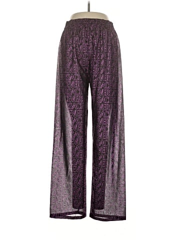 Versace Metallic Logoprint Crepe Pants (view 1)