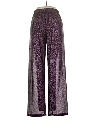 Versace Metallic Logoprint Crepe Pants (view 2)