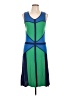 BCBGMAXAZRIA Color Block Blue Cocktail Dress Size L - photo 1