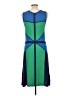 BCBGMAXAZRIA Color Block Blue Cocktail Dress Size L - photo 2