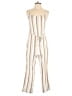 Mimi Chica 100% Rayon Stripes Ivory Jumpsuit Size S - photo 1