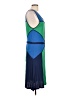 BCBGMAXAZRIA Color Block Blue Cocktail Dress Size L - photo 4