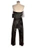 Wildfox 100% Polyester Metallic Black Jumpsuit Size XS - photo 2