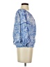 On The Road... 100% Polyurethane Blue 3/4 Sleeve Blouse Size S - photo 4