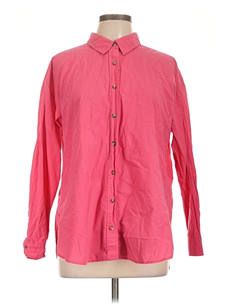 Pre-owned Universal Thread Long Sleeve Button Down Shirt In Pink