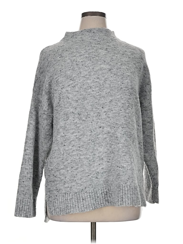 Pre-owned Well Worn Turtleneck Sweater In Gray