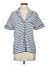 J.Crew Stripes Blue Short Sleeve Blouse Size S - photo 1