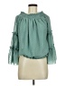 Miss Sparkling 100% Polyester Green 3/4 Sleeve Blouse Size M - photo 1