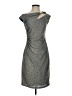 David Meister Metallic Blue Gray Cocktail Dress Size 4 - photo 1