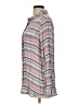 Tommy Hilfiger 100% Rayon Stripes Gray Long Sleeve Button-Down Shirt Size L - photo 5
