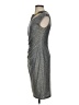 David Meister Metallic Blue Gray Cocktail Dress Size 4 - photo 5