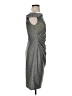 David Meister Metallic Blue Gray Cocktail Dress Size 4 - photo 4