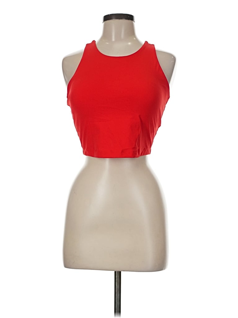 Pre-owned Pinspark Tank Top Red Halter Neckline Tops