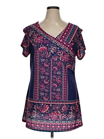 Lily by Firmiana Short Sleeve Blouse (view 1)