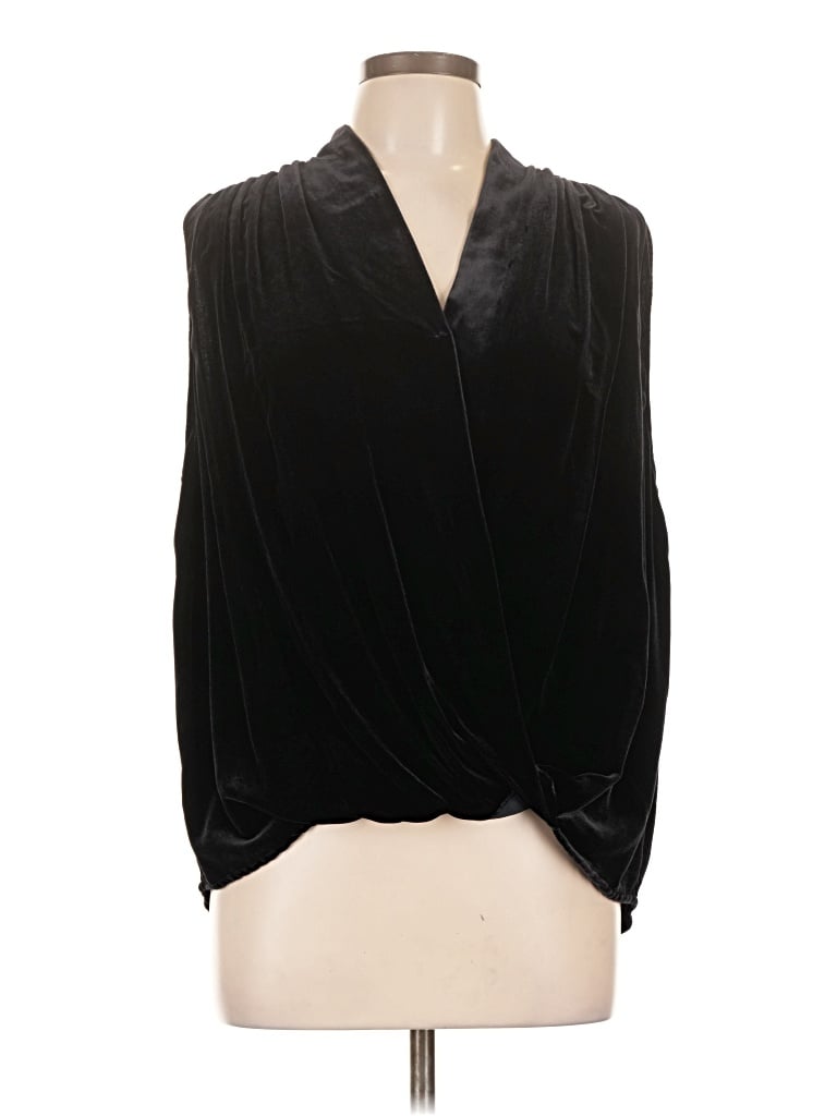 Pre-owned Maven West 3/4 Sleeve Blouse In Black