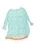 Roberta Roller Rabbit 100% Cotton Teal 3/4 Sleeve Blouse Size 6 - photo 2