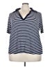 Ava & Viv Blue Short Sleeve Top Size 3X - photo 1