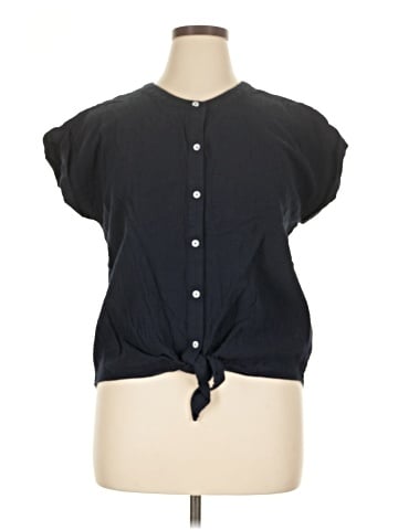 Pale Sky Short Sleeve Blouse (view 1)