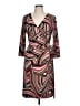 Ann Taylor LOFT 100% Polyester Print Brown Cocktail Dress Size 10 - photo 1