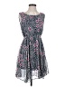 Myan 100% Polyester Floral Gray Casual Dress Size S - photo 1