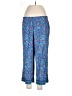J.Jill 100% Rayon Paisley Blue Casual Pants Size Lg Petite - photo 1