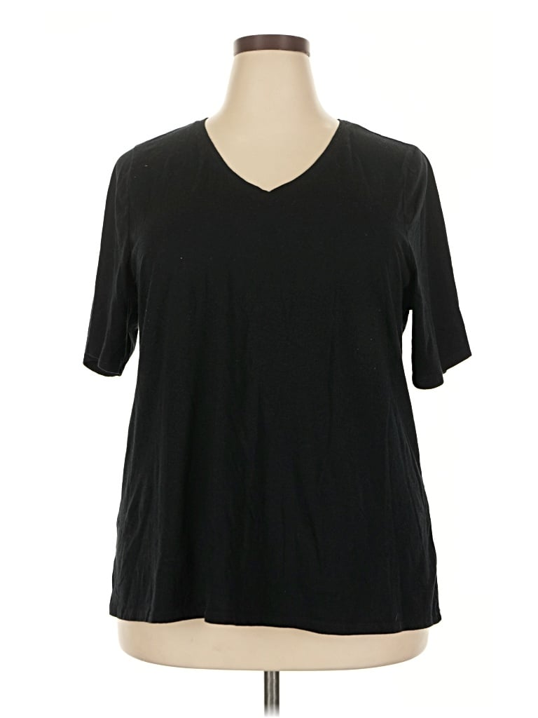 Pre-owned Lane Bryant Short Sleeve T-shirt In Black