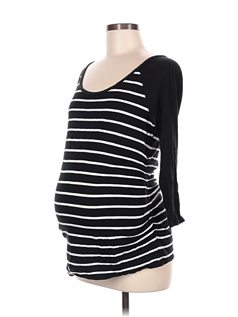 Pre-owned Liz Lange Maternity For Target 3/4 Sleeve T-shirt In Black