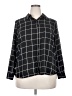 Apt. 9 100% Polyester Plaid Black Long Sleeve Blouse Size XXL Petite - photo 1